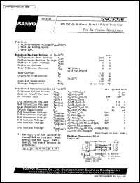 2SC3038 datasheet: NPN triple diffused planar silicon transistor, for switching regulator 2SC3038