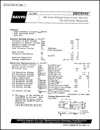 2SC3042 datasheet: NPN triple diffused planar silicon transistor, for switching regulator 2SC3042