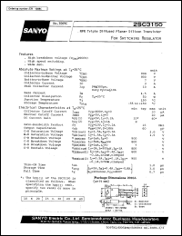 2SC3150 datasheet: NPN triple diffused planar silicon transistor, for switching regulator 2SC3150