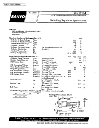 2SC3184 datasheet: NPN triple diffused planar silicon transistor, switching regulator application 2SC3184
