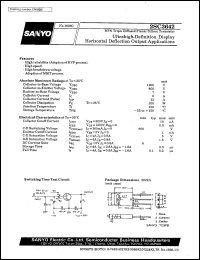 2SC3642 datasheet: NPN triple diffused planar silicon transistor, ultrahigh-definition display horizontal deflection output application 2SC3642