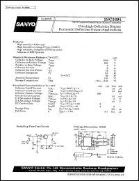 2SC3894 datasheet: NPN triple diffused planar silicon transistor, ultrahigh-definition display horizontal deflection output application 2SC3894