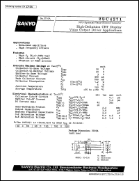 2SC4271 datasheet: NPN triple diffused planar silicon transistor, high-definition CTR display video output driver application 2SC4271