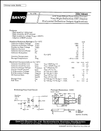 2SC5042 datasheet: NPN triple diffused planar silicon transistor, very high-drfinition CTR display horizontal deflection output application 2SC5042