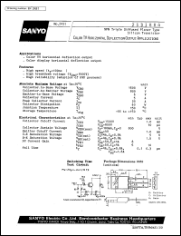 2SD1884 datasheet: NPN triple diffused planar silicon transistor, color TV horizontal deflection output application 2SD1884