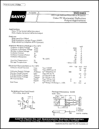 2SD1885 datasheet: NPN triple diffused planar silicon transistor, color TV horizontal deflection output application 2SD1885