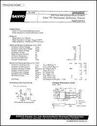 2SD2252 datasheet: NPN triple diffused planar silicon transistor, color TV horizontal deflection output switching application 2SD2252