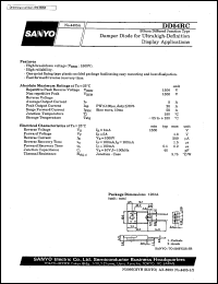 DD54RC datasheet: Diffused junction type silicon diode, damper diode for very high-definition display application DD54RC