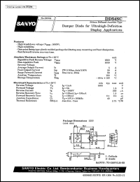 DD54SC datasheet: Diffused junction type silicon diode, damper diode for very high-definition display application DD54SC