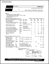 DRD3 datasheet: Silicon diffused junction type, 3,0A reverse blocking thyristor DRD3