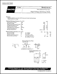 DSC015 datasheet: Silicon epitaxial planar type, high-voltage switching diode DSC015