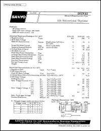 DTN12G datasheet: Silicon diffused junction type, 12A bidirectional thyristor DTN12G