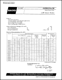 GZB6.2 datasheet: Silicon epitaxial planar type, 1W zener diode GZB6.2