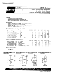 SPD-121P datasheet: Package type GaAs schottky barrier dode, C to Ku band mixer, detector, modulator application SPD-121P