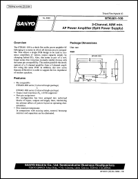 STK401-100 datasheet: 2-channel, 60W min AF power amplifier (split power supply) STK401-100