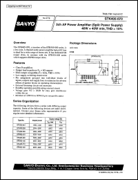 STK405-070 datasheet: 2-channel, (40W+40W) AF power amplifier (split power supply) STK405-070