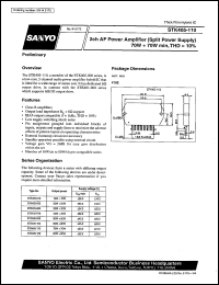 STK405-110 datasheet: 2-channel, (70W+70W) AF power amplifier (split power supply) STK405-110