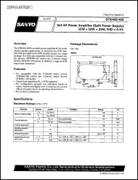 STK400-490 datasheet: 3-channel, (25W+50W+25W) AF power amplifier (split power supply) STK400-490