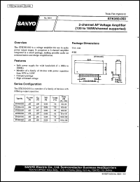 STK350-050 datasheet: 2-channel, (120 to 150W/channel supported) AF voltage amplifier STK350-050