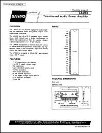 LA4620 datasheet: 2-channel audio power amplifier LA4620