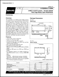 LC322260J-70 datasheet: 2 MEG (131072 words x 16 bits) DRAM fast page mode, byte reed/write LC322260J-70