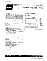 LC382161T-17 datasheet: 2 MEG (65536 words x 16 bits x 2 banks) synchronous DRAM LC382161T-17