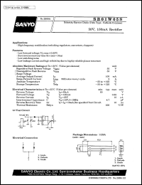 SB01W05S datasheet: Schottky barrier diode 50V/100mA rectifier SB01W05S