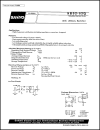 SB02-03Q datasheet: Schottky barrier diode 30V/200mA rectifier SB02-03Q