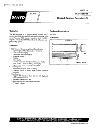 LC7458B-04 datasheet: Closed-caption decoder LSI LC7458B-04