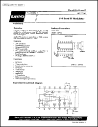 LA7172M datasheet: UNF band RF modulator LA7172M