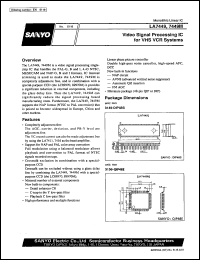 LA7449 datasheet: Video signal processing IC for VHS VCR system LA7449