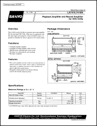 LA7416M datasheet: Playback/record amplifier for VHS VCR LA7416M