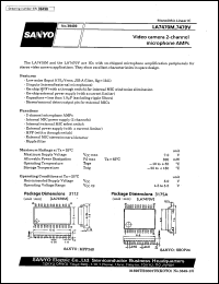 LA7470M datasheet: 2-channel microphone amp for video camera LA7470M