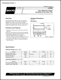 LA7698 datasheet: Color-difference signal correction IC for color TV LA7698