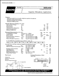 2SK1578 datasheet: N-channel junction FET, capacitor microphone application 2SK1578