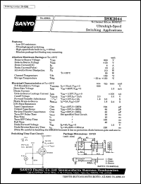 2SK2044 datasheet: N-channel silicon MOSFET, ultrahigh-speed switching application 2SK2044