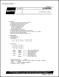 LC5645N datasheet: LCD digital watch LC5645N