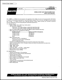 LC5805 datasheet: Single-chip 4-bit microcomputer with LCD driver LC5805