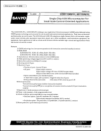 LC651102N datasheet: Single-chip 4-bit microcomputer (2K ROM) for small-scale control-oriented application LC651102N