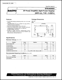 STK4038XI datasheet: AF power (60W) amplifier STK4038XI