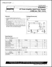 STK4044II datasheet: AF power (100W) amplifier STK4044II