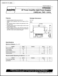 STK4048II datasheet: AF power (150W) amplifier STK4048II