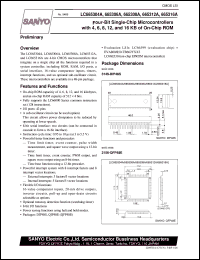 LC665308A datasheet: 4-bit single-chip microcontroller with 8 KB of on-chip ROM LC665308A