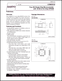 LC66E2316 datasheet: 4-bit single-chip microcontroller with 16 KB of on-chip EPROM LC66E2316