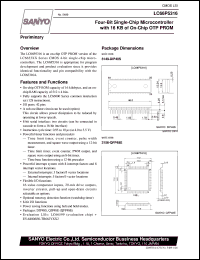 LC66P5316 datasheet: 4-bit single-chip microcontroller with 16 KB of on-chip OTP ROM LC66P5316