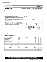 STK4032X datasheet: AF power amplifier (40W) STK4032X