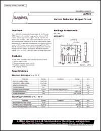 LA7841 datasheet: Vertical deflection output circuit LA7841