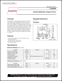 LA7845N datasheet: Vertical deflection output circuit LA7845N