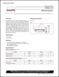 STK311-110 datasheet: RDS demodulator STK311-110
