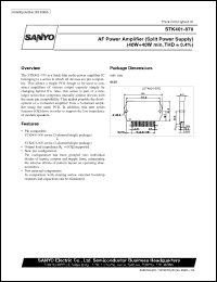 STK401-070 datasheet: AF power amplifier (40W+40W) STK401-070